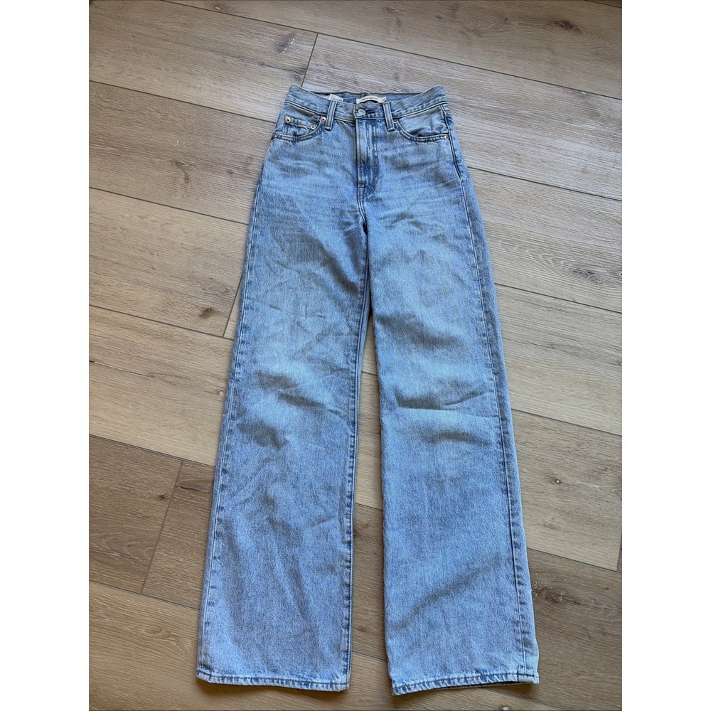 Levi's Premium Women's High Rise Ribcage Wide Leg Jeans Size 23
